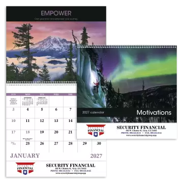 Motivations Wall Calendar - Spiral
